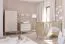 Baby Room Chest of Drawers | Beige & Oak Cremona | 3 Drawers | 90 x 51 x 89.5 cm | Push-to-Open