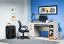 Delare 02 Desk with Storage Space for PC | White | Keyboard Tray | 75.5 x 145 x 65.5 cm | One Drawer | Four Compartments