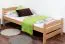 Single bed / guest bed solid beech wood natural 118, incl. slatted frame - dimensions 80 x 200 cm