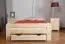 Futon bed / solid wood bed solid pine natural A11, incl. slatted frame - dimensions 140 x 200 cm