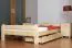 Futon bed / solid wood bed solid pine natural A11, incl. slatted frame - dimensions 140 x 200 cm