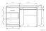 Desk Pasuruan 19, Colour: Wallnut / Maple - Measurements: 76 x 124 x 60 cm (H x W x D)