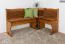 Corner Bench Solid Pine Wood | Oak Rustic Look | Junco 244 | L-Shaped | 85 x 111 x 151.50 cm