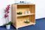 Solid Pine Wood Shelf Natural Finish | Junco 53B | 83 x 82 x 41 cm | Modern 2-Compartment Storage