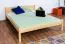 Youth bed solid, natural pine wood 85, includes slatted frame - Dimensions 160 x 200 cm