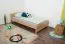 Children's bed / Youth bed solid, natural beech wood 117, incl. slatted frame - Dimensions 120 x 200 cm