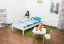 Futon bed / solid wood bed solid pine white lacquered A14, incl. slatted frame - dimensions 90 x 200 cm
