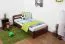 Children's bed / Youth bed A7, solid pine wood, nut finish, incl. slatted frame - 90 x 200 cm 