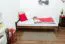 Futon bed / solid wood bed solid pine walnut A14, incl. slatted frame - dimensions 90 x 200 cm