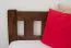 Single bed / guest bed solid pine walnut A22, incl. slatted frame - dimensions 90 x 200 cm