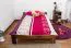 Children's Bed / Youth Bed Solid Pine Walnut A8 | Slatted Frame Included | 120 x 200 cm | Space-Saving Design