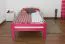 Single bed "Easy Premium Line" K1/1n, solid beech wood, pink lacquered - Dimensions: 90 x 190 cm
