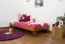 Children's bed / Youth bed A10, solid pine wood, oak finish - 90 x 200 cm