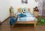 Futon Bed Solid Wood | Oiled Beech Heartwood | Modern Design | 120 x 200 cm