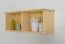 Wall shelf solid, natural pine wood Junco 334 - Dimensions 30 x 81 x 24 cm