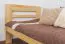 Children's bed / Youth bed 74A, solid pine, clear finish, incl. slatted bed frame - 80 x 200 cm
