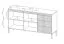 Sideboard with Ample Storage Space Balta 02 | Beige | 3 Drawers | Push-to-Open | 81 x 153.5 x 39.5 cm | 4 Compartments