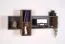Sprimont 11 Wall Shelf, Color: Gray / Oak - Dimensions: 55 x 110 x 29 cm (H x W x D)