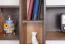 Sprimont 11 Wall Shelf, Color: Gray / Oak - Dimensions: 55 x 110 x 29 cm (H x W x D)