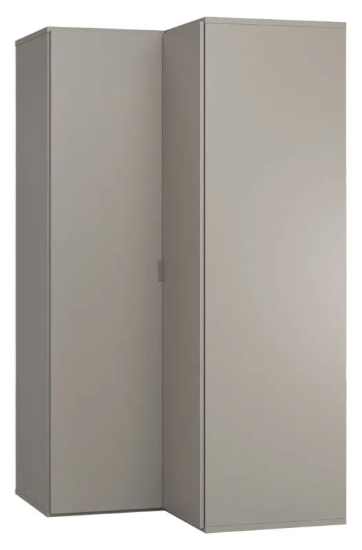 Revolving door wardrobe / Corner wardrobe Bentos 14, Colour: Grey - Measurements: 187 x 102 x 104 cm (H x W x D)