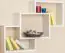 Wall shelf Junco 289, solid pine wood, white painted  - size 66 x 88 x 20 cm