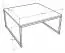Coffee table Granollers 03, Colour: White Marble - Measurements: 80 x 80 x 40 cm (W x D x H)