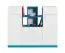Children's room - Chest of drawers "Geel" 10, White / Turquoise - Measurements: 100 x 120 x 40 cm (H x W x D