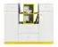 Children's room - Chest of drawers "Geel" 31, White / Yellow - Measurements: 100 x 120 x 40 cm (H x W x D)