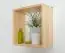 Wall shelf solid, natural pine wood Junco 291A - Dimensions 40 x 40 x 20 cm