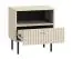 Petkula 07 bedside table, Colour: Light Beige - Measurements: 53 x 50 x 34 cm (h x w x d), with 1 drawer and 1 compartment