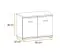 Shoe cabinet / bench with two compartments Bratteli 13, color: oak Sonoma - dimensions: 46 x 60 x 32 cm (H x W x D)