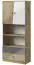 Cabinet Sirte 04, Colour: Oak / White / Grey high gloss - Measurements: 190 x 80 x 40 cm (H x W x D)
