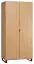 Hinged door cabinet / Wardrobe Patitas 13, Colour: Oak - Measurements: 195 x 93 x 57 cm (H x W x D)