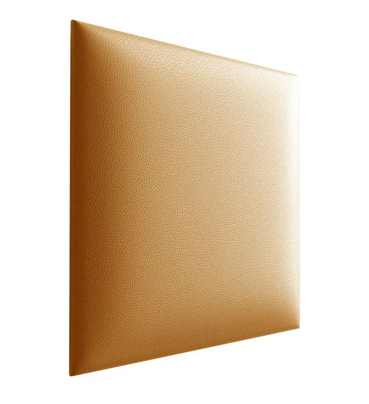 Set of 10 Upholstery Panels | Orange | Imitation Leather Cover | 38 x 40 cm