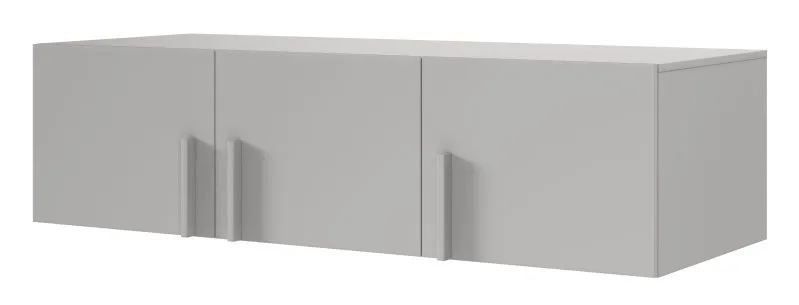 Wardrobe extension for closet Edegem 02 | color: platinum grey | 3 doors | 2 compartments | ABS edges | 150 x 61 x 40 cm