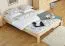 Futon bed / solid wood bed solid pine natural A10, incl. slatted frame - dimensions 140 x 200 cm