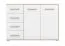 Sideboard Chest of Drawers | White & Oak Two-Tone | Comarca 40 | 96 x 135 x 45 cm | 1 Door, 4 Drawers, 3 Compartments | Wood-Effect