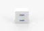 Smolikas 142 Bedside Cabinet | 2 Spacious Drawers | White with Blue Solid Wood Handles | 50 x 55 x 40 cm | Simple Design