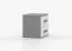 Bedside Cabinet Smolikas 137 | White & Gray | 2 Drawers | 50 x 55 x 40 cm | Purple Wooden Handles | Simple Nightstand