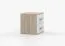 Bedside Cabinet Smolikas 130 | White & Sonoma Oak | 2 Spacious Drawers | Brown Wooden Handles | 50 x 55 x 40 cm | Compact