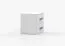 Smolikas 142 Bedside Cabinet | 2 Spacious Drawers | White with Blue Solid Wood Handles | 50 x 55 x 40 cm | Simple Design