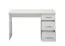 Powar 02 Desk White | 3 Drawers | Grey Handles | 74.5 x 121 x 50 cm | ABS Edge Protection | Modern Office Design