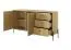 Chest of drawers with four compartments Allegma 02, color: Scandi oak - Dimensions: 81 x 157 x 39.5 cm (H x W x D), with three drawers