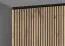 Chest of Drawers with Glass Door Chelmsford 03 | Black & Oak | 83 x 104 x 39 cm | Modern Storage
