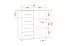 Chest of Drawers White/Oak | Comarca 01 | 96 x 90 x 45 cm | 1 Door | 4 Drawers | Two-Tone Design