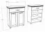 Shoe Cabinet Cuenca 10 | Oak / White | 99 x 80 x 39 cm | 3 Compartments, Drawer, Metal Handles