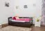 Children's Bed & Youth Bed Easy Premium Line K1/h/s | 2nd Berth & 2 Cover Panels | Solid Beech Wood | 90 x 200 cm | Chocolate Brown