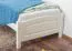 Single bed/guest bed pine solid wood white lacquered 98, incl. Slat grate - Lying area: 80 x 200 cm