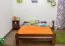 Youth Bed Solid Pine Walnut A11 | Slatted Frame Included | 160 x 200 cm | Modern Design & Stability