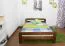 Children's bed / Youth bed A6, solid pine wood, nut finish, incl. slats - 140 x 200 cm